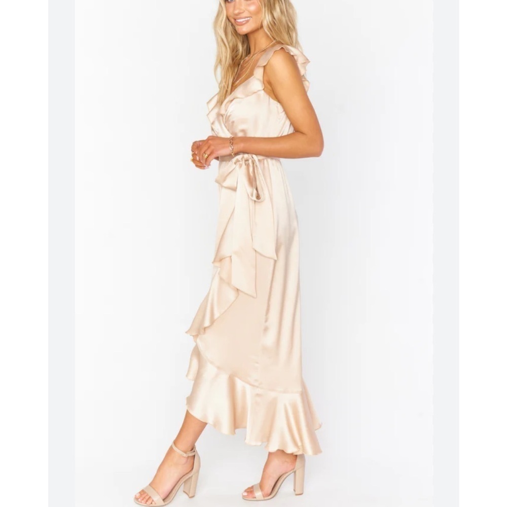 SMYMM | Show Me your MuMu Samantha Ruffle Wrap Dress Size M - Picture 6 of 14